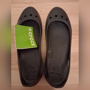 CROCS KADEE WOMEN'S BLACK BALLET FLATS